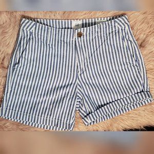 NWOT GAP DENIM STRIPED CITY SHORTS